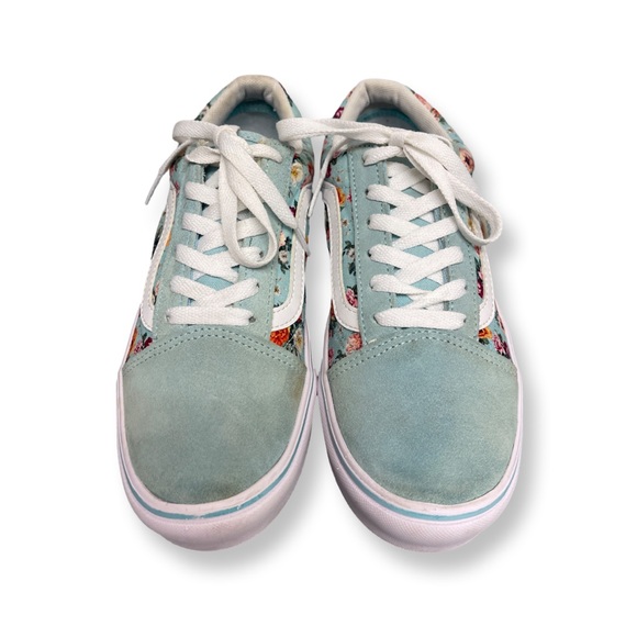 Vans Old Skool Comfort Cushion Floral Sneakers  6 Blue Floral - Picture 9 of 16